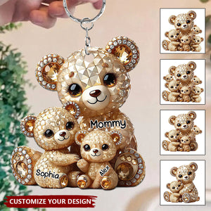 I Love You - Personalized Mother Keychain