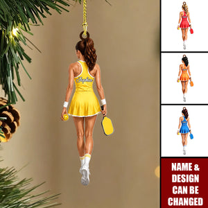 Personalized Pickleball Girl Ornament, Gift For Pickleball Player Gift, Pickleball Lover Gift