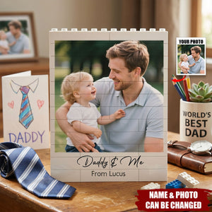 Custom Photo Happy Father's Day Building Brick Blocks Gift For Family
