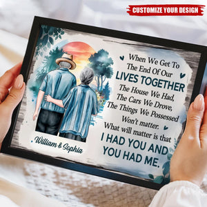 Together We Are What Matters Most - Couple Personalized Horizontal Poster