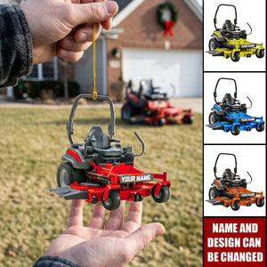 Personalized Lawn Mowers Christmas Tree Ornament, Riding Mowers Ornament