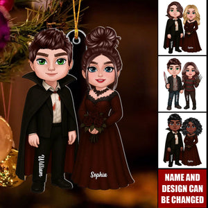 Halloween Horror Theme Couple Matching Personalized Acrylic Ornament
