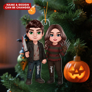 Halloween Horror Theme Couple Matching Personalized Acrylic Ornament