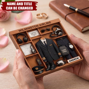 Airline Pilot Essentials - Personalized Customized 3-layered Wooden Plaque