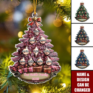 Merry Christmas - Personalized Family Custom Shaped Ornament