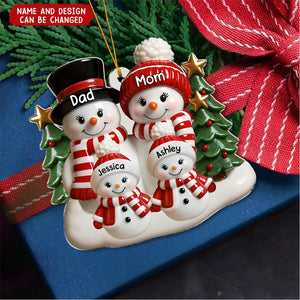 Create A Heartwarming Family Christmas - Personalized Acrylic Flat Ornament