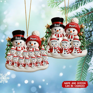 Create A Heartwarming Family Christmas - Personalized Acrylic Flat Ornament