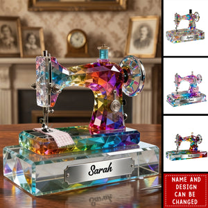 Sewing Machine - Personalized Acrylic Block Plaque