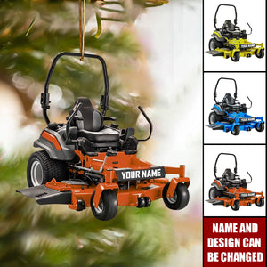 Personalized Lawn Mowers Christmas Tree Ornament, Riding Mowers Ornament