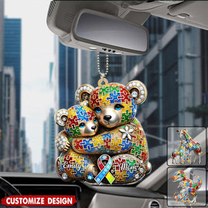 Mama Bear - Personalized Autism Awareness Ornament