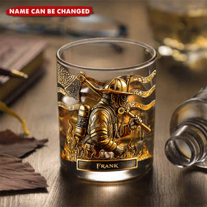 Proud Firefighter - Personalized Firefighter Whiskey Glass