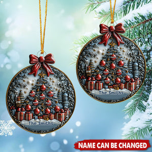 Merry Christmas - Personalized Acrylic Flat Ornament