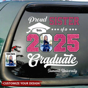 Personalized Graduation 2025 Decal, Proud Family Graduate Photo Class Of 2025