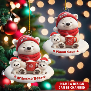 Mama Bear Grandma Bear Personalized Acrylic Ornament