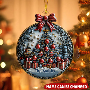 Merry Christmas - Personalized Acrylic Flat Ornament