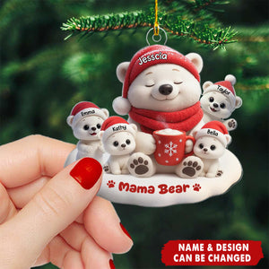 Mama Bear Grandma Bear Personalized Acrylic Ornament