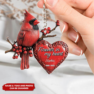 Forever In My Heart - Personalized Memorial Acrylic Keychain