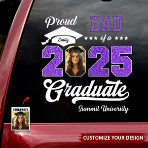 Personalized Graduation 2025 Decal, Proud Family Graduate Photo Class Of 2025