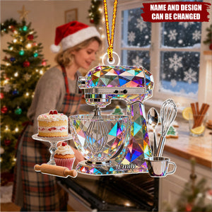 Blender Baking - Personalized Christmas Acrylic Ornament, Gift For Baker