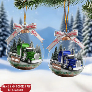 Truck Driver - Personalized Christmas Acrylic Ornament