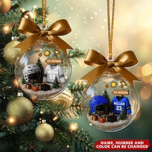 Hockey Season Is Coming - Personalized Christmas Acrylic Ornament