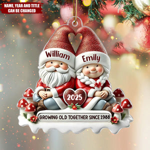 3D Effect Couple - Personalized Christmas Acrylic Ornament