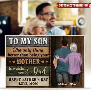 Colored Wood Pallets To My Son Happy Father's Day Personalized Poster