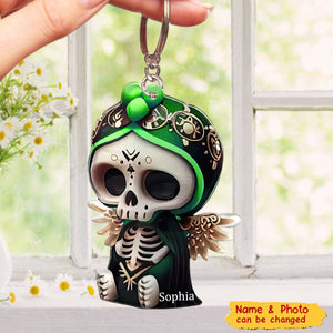 Cute Skull - Personalized Skull Acrylic Keychain