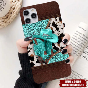 Western Cowgirl Boot - Personalized Cowgirl Full Print Phone Case
