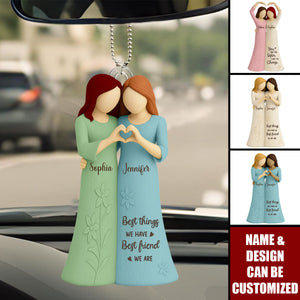 Soul Sister Friendship - Personalized Acrylic Car Ornament, Gifts For Bestie Best Friend