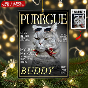 Custom Photo Pet Dogue Magazine - Personalized Acrylic Ornament, Gifts For Dog Lovers, Cat Lovers