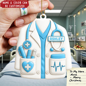 Celebrate Your Favorite Healthcare Hero - Personalized Acrylic Ornament, Gift For Doctors and Medical Students