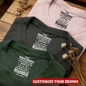 To My Badass Daughter I Love You - Personalized Shirt