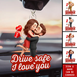 Acrylic Car Ornament - Personalized Anniversary Wedding Gifts For Husband And Wife, Him And Her - Forever Yours No Refunds