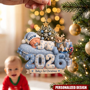 Baby's First Christmas 2026 - Personalized Acrylic Ornament