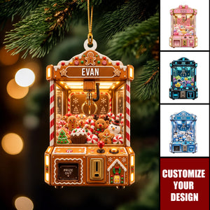Personalized Plush Toy Vending Machine Ornament, Christmas Tree Decor Ornament Gift