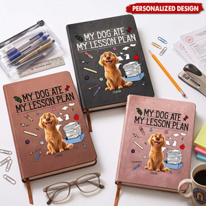 Back To School Teacher Gift My Dog Ate My Lesson Plan - Personalized Journal