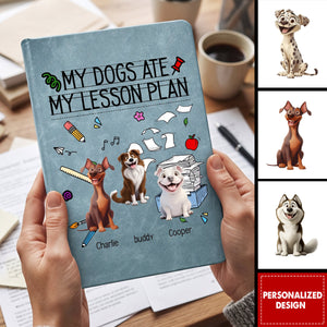 Back To School Teacher Gift My Dog Ate My Lesson Plan - Personalized Journal