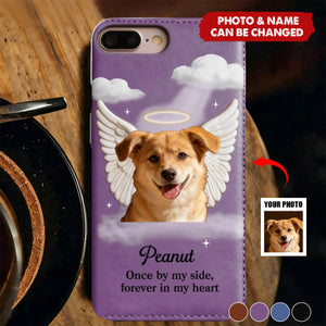 Once By My Side - Personalized Dog Leather Phone Case