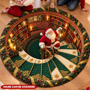 Custom Quilted Round Mat - Personalized Christmas Birthday Gifts For Family