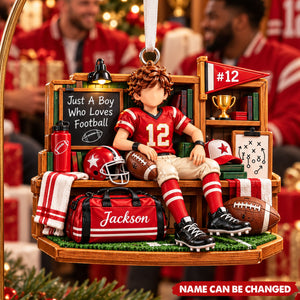 Personalized Soccer Christmas Ornament - For Boys Who Love Soccer