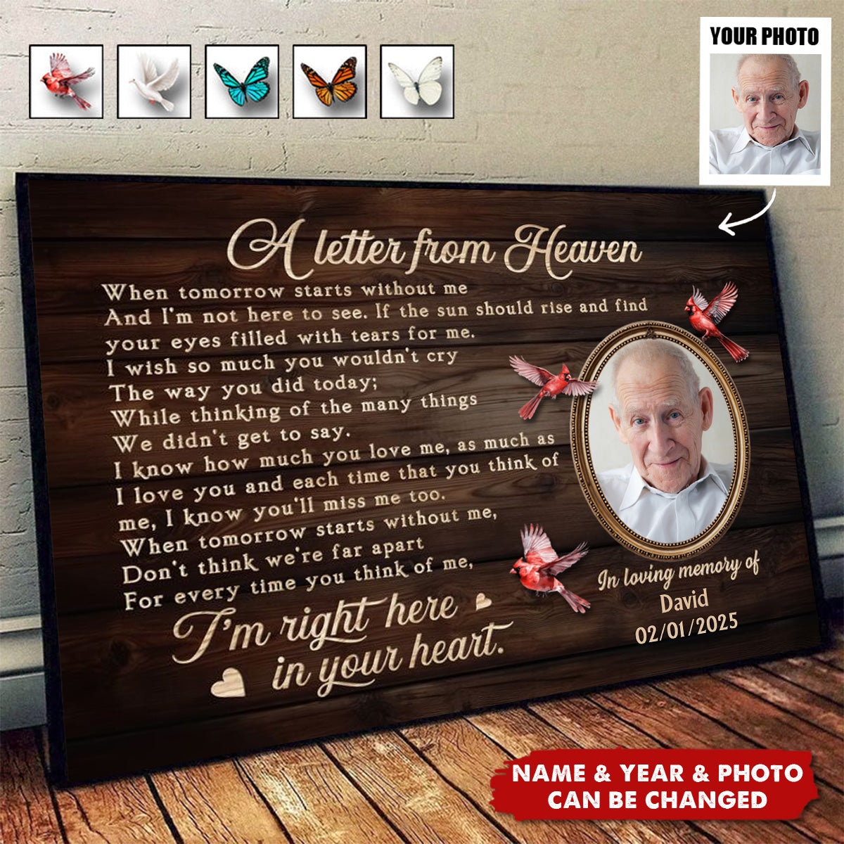 A Letter Sent From Heaven - Personalized Customized Poster - Memorial Gift For Family Members