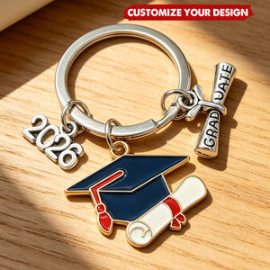 Personalized Name Graduation Keychain - Graduation Class Of 2026 Keychain
