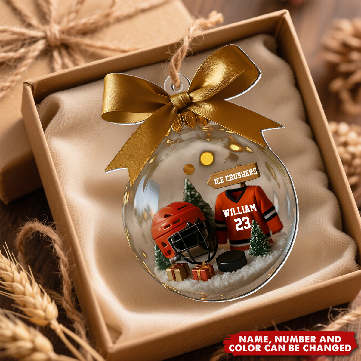 Hockey Season Is Coming - Personalized Christmas Acrylic Ornament