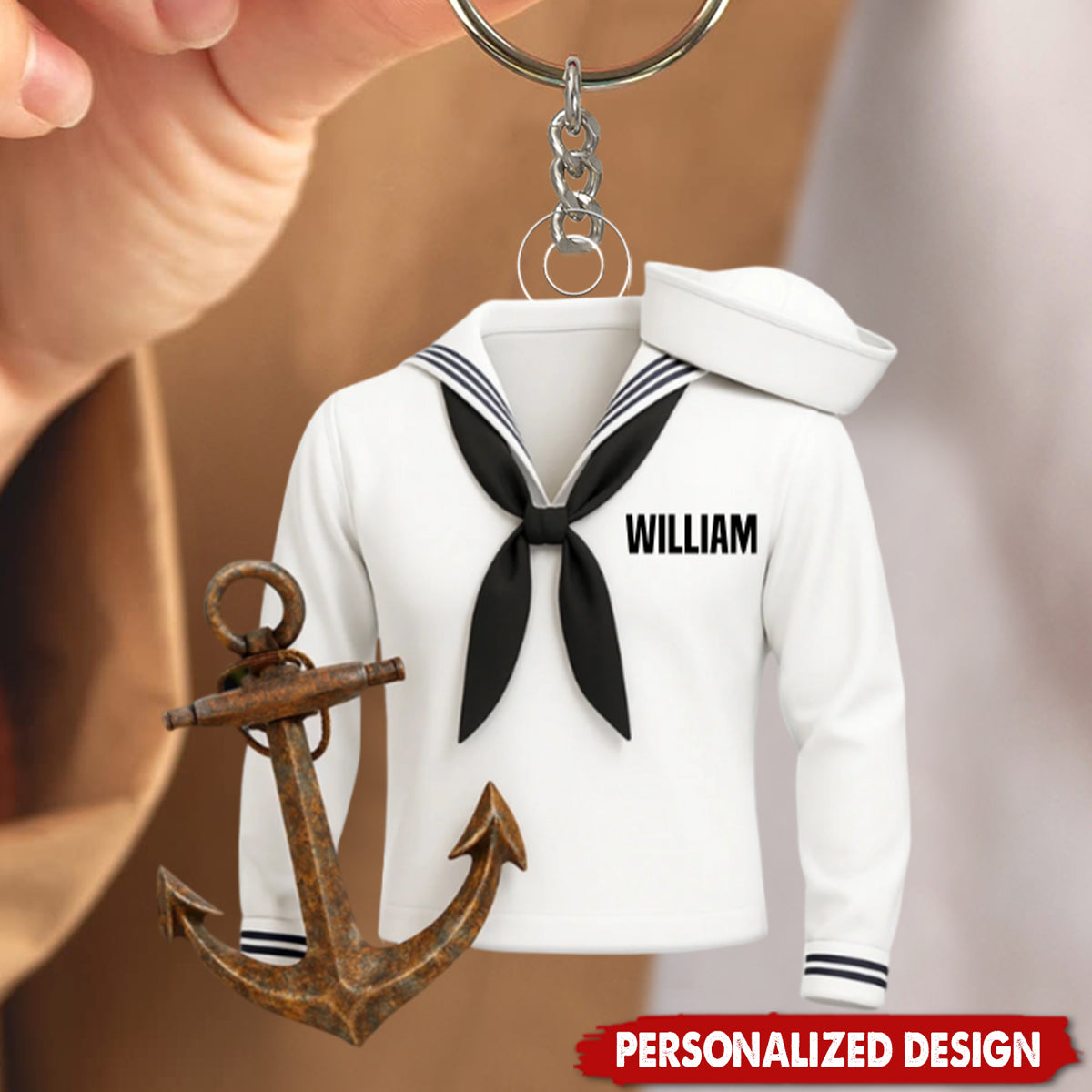 Personalized Acrylic Keychain, Gifts For Navy Heroes