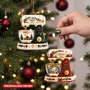 Christmas Baking Mixer - Personalized Acrylic Ornament