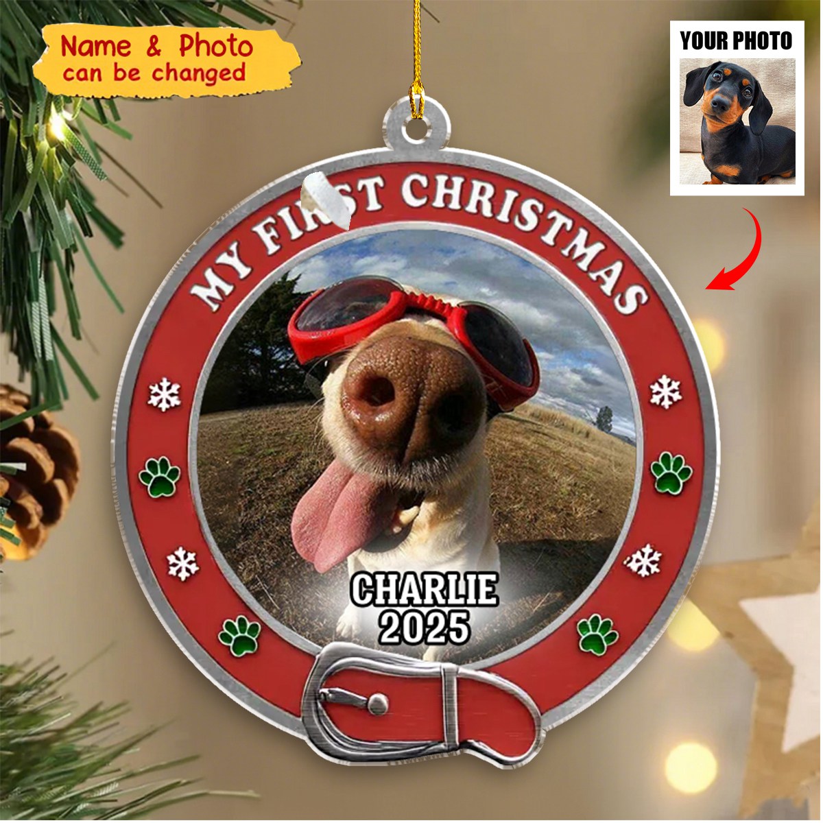 Custom Photo Ornament - Personalized Christmas Gifts For Dog Cat Lovers