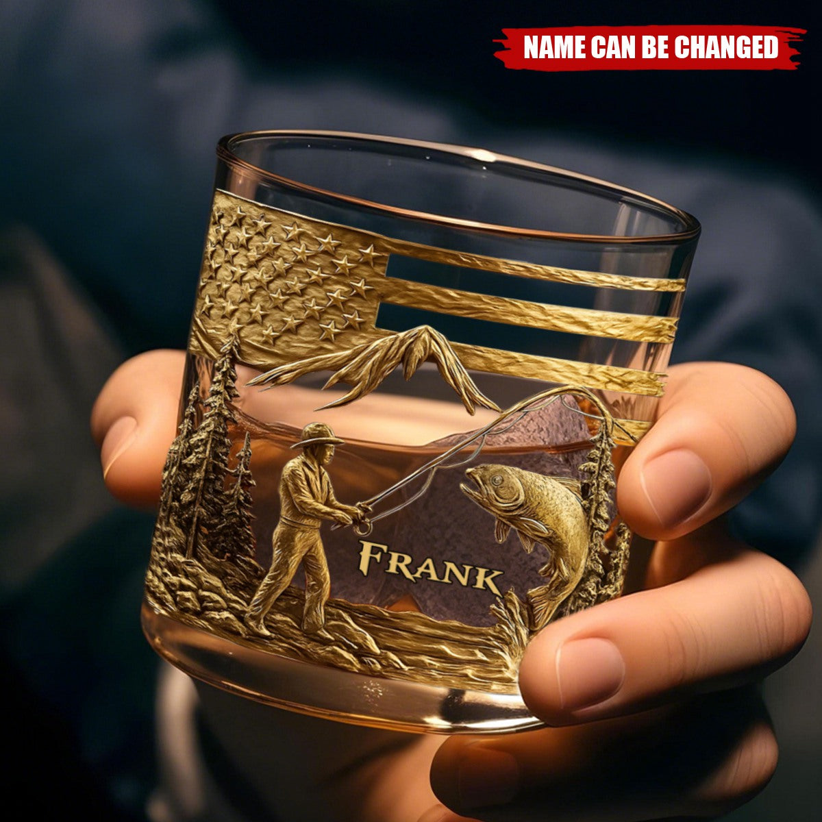 Fishing For Life - Personalized Fishing Whiskey Glass