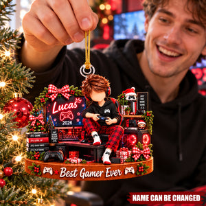 Personalized Gamer Ornament - Gaming Christmas Gifts