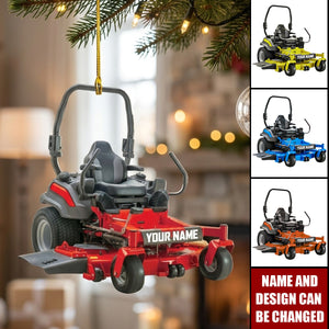 Personalized Lawn Mowers Christmas Tree Ornament, Riding Mowers Ornament